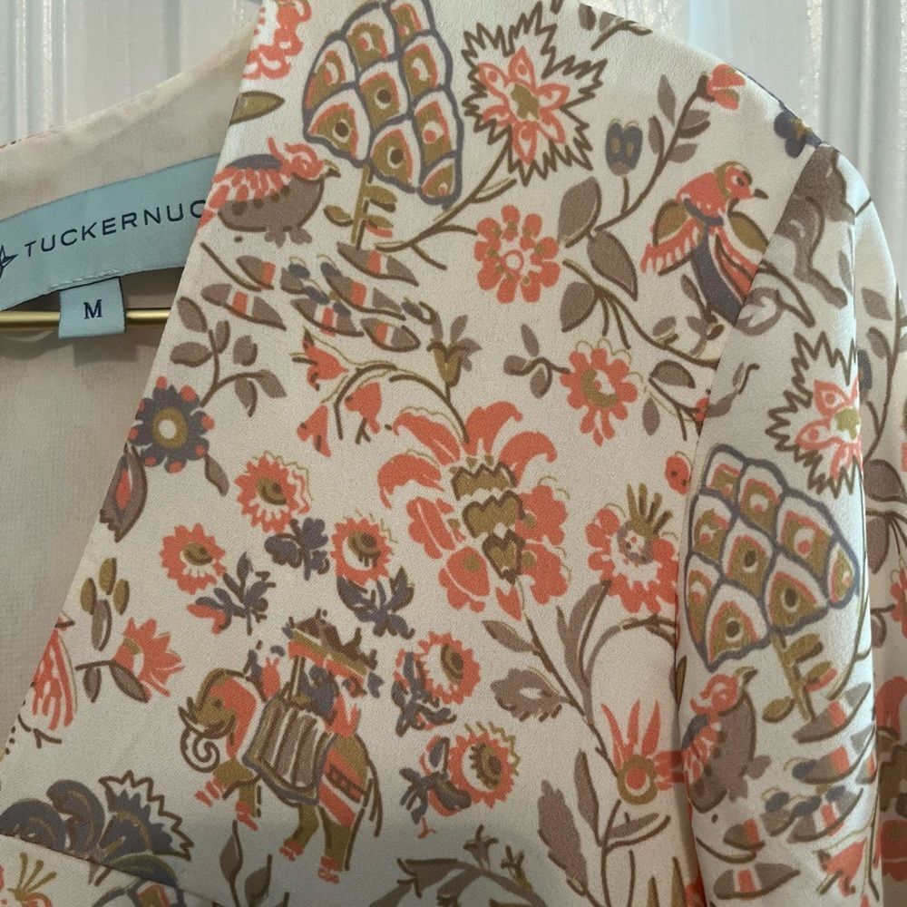 Tuckernuck The Ginger Floral Short Flutter Sleeves Maxi Dress NWOT - Picture 4 of 10